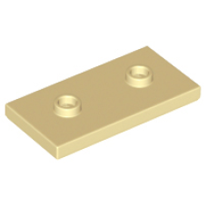 LEGO 65509 Tan Plate, Modified 2 x 4 with 2 Studs (Double Jumper) (losse stenen 39-15)*